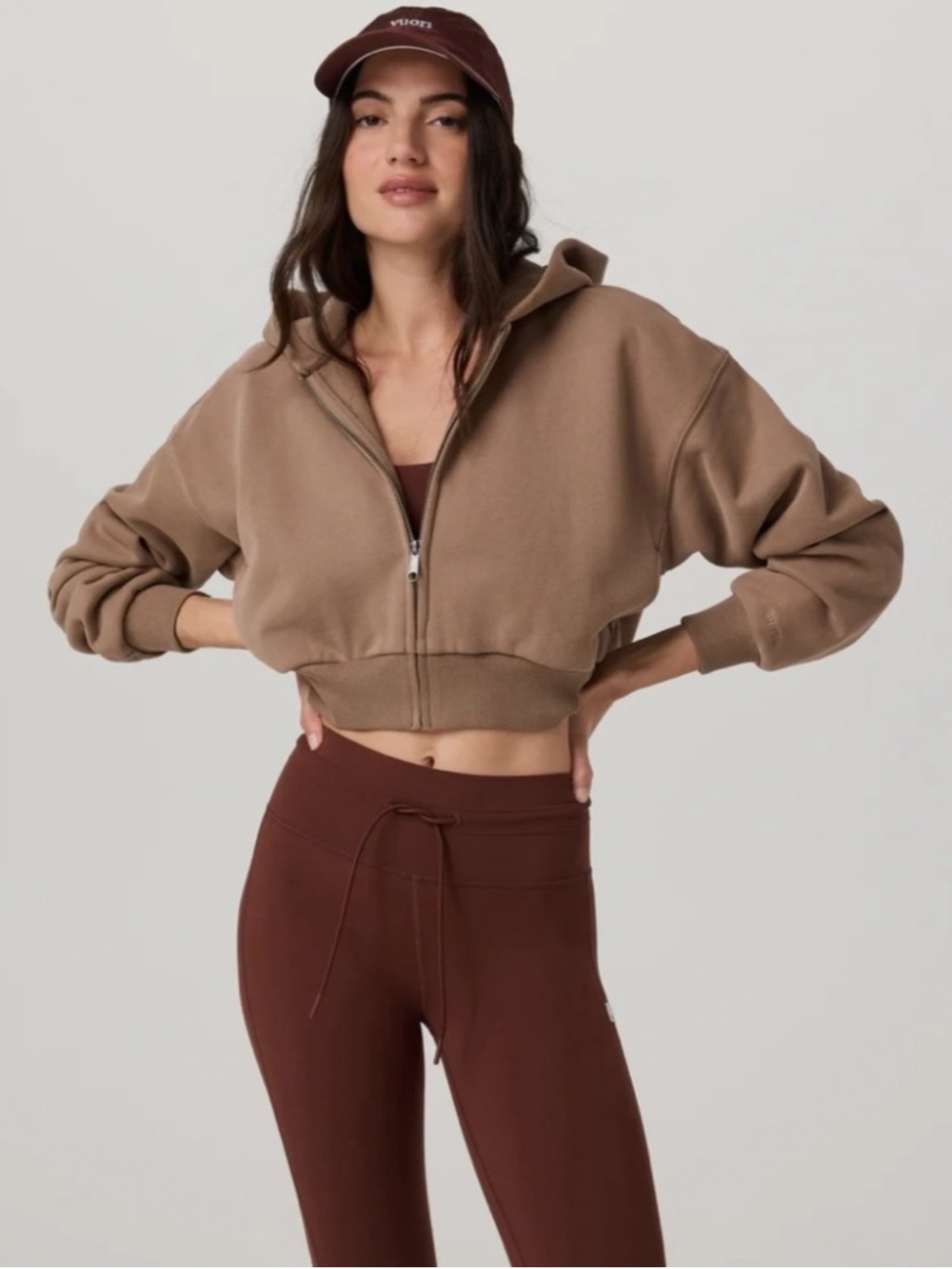 Vuori Restore mini full zip nutmeg